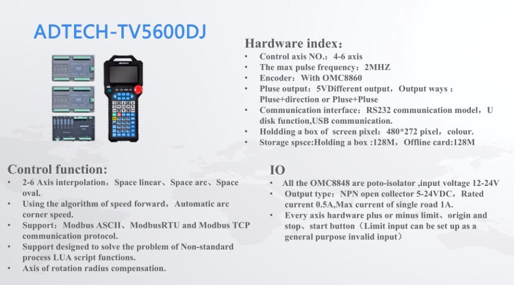 Adtech TV5604DJ 4轴分配控制器(图2)